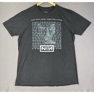 Nine Inch Nails Head Like A Hole Band Tee Album Promo Black Shirt Large